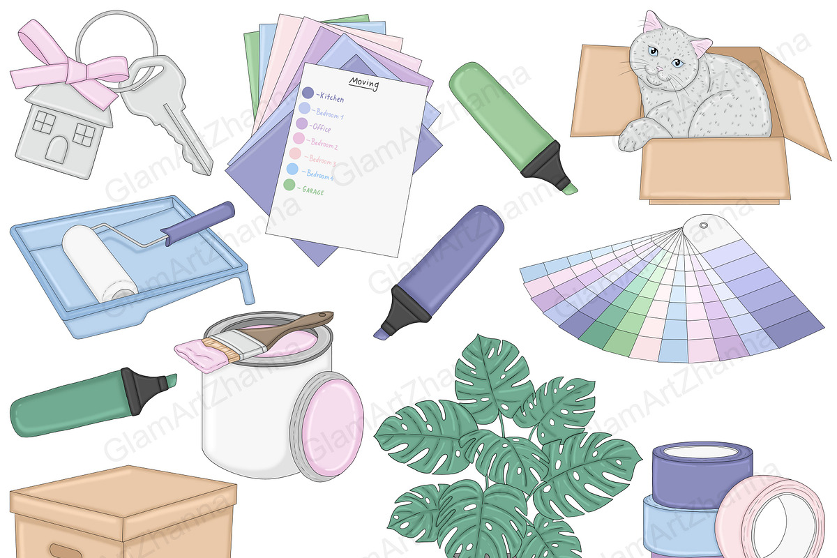Moving Clipart, an Object Illustration by GlamArtZhanna (Photo 2 of 5)
