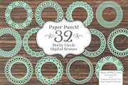 Mint Lace Circle Frames, an Illustration by Amanda Ilkov (Thumbnail 1 of 5)