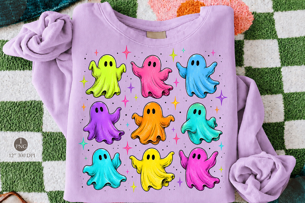 Halloween Ghost Pattern PNG Retro, an Object Illustration by Libby Wishes (Photo 2 of 3)