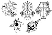 Dark Horror Tattoo stamps procreate, a Brush Add-On by aivos (Thumbnail 5 of 7)