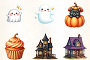 Twinkle Kawaii Halloween Clipart, an Illustration by CrexoraLab (Thumbnail 2 of 5)
