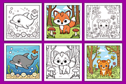 Cute Zoo Animals Coloring Book, an Animal Illustration by Ink Gallery (Thumbnail 4 of 5)