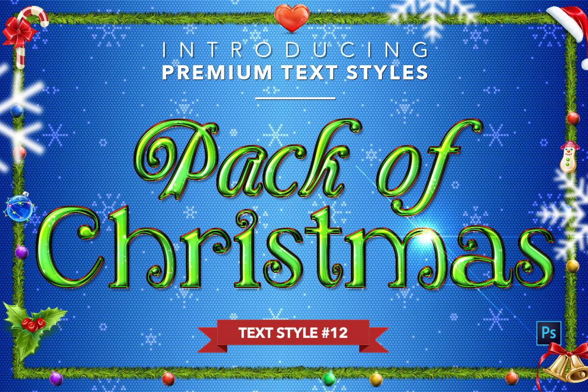 Christmas Pack #2 - Text Styles, a Layer Style Add-On by Jonas Stensgaard (Photo 13 of 23)