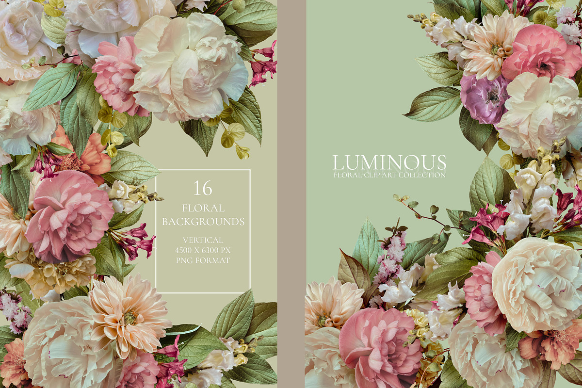 Luminous Floral Clip Art Collection, an Object Graphic by Eclectic Anthology (Photo 4 of 16)
