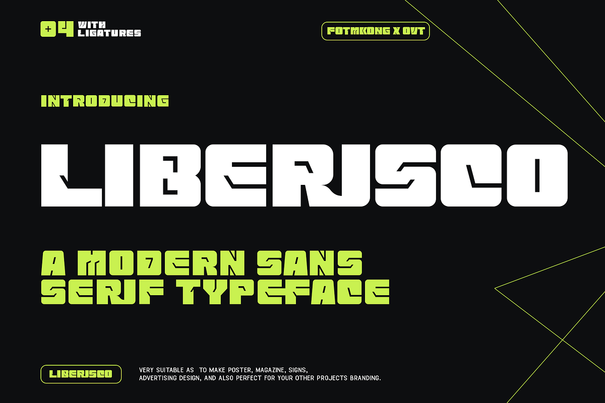 Liberisco-Modern Sans Serif Typeface, a Sans Serif Font by overlaytemplates (Photo 1 of 5)