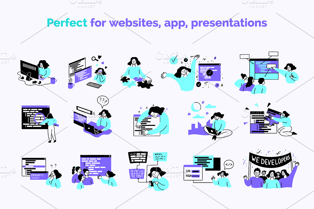 Web Development Concept Set Vector, an Object Graphic by 35lab (Photo 6 of 6)
