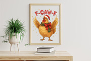 Quirky Santa Hat Chicken Illustratio, an Illustration by Libby Wishes (Thumbnail 3 of 6)