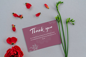 Birthday and Wedding Thank You Card, a Flyer Template by Sam_Powerhouse