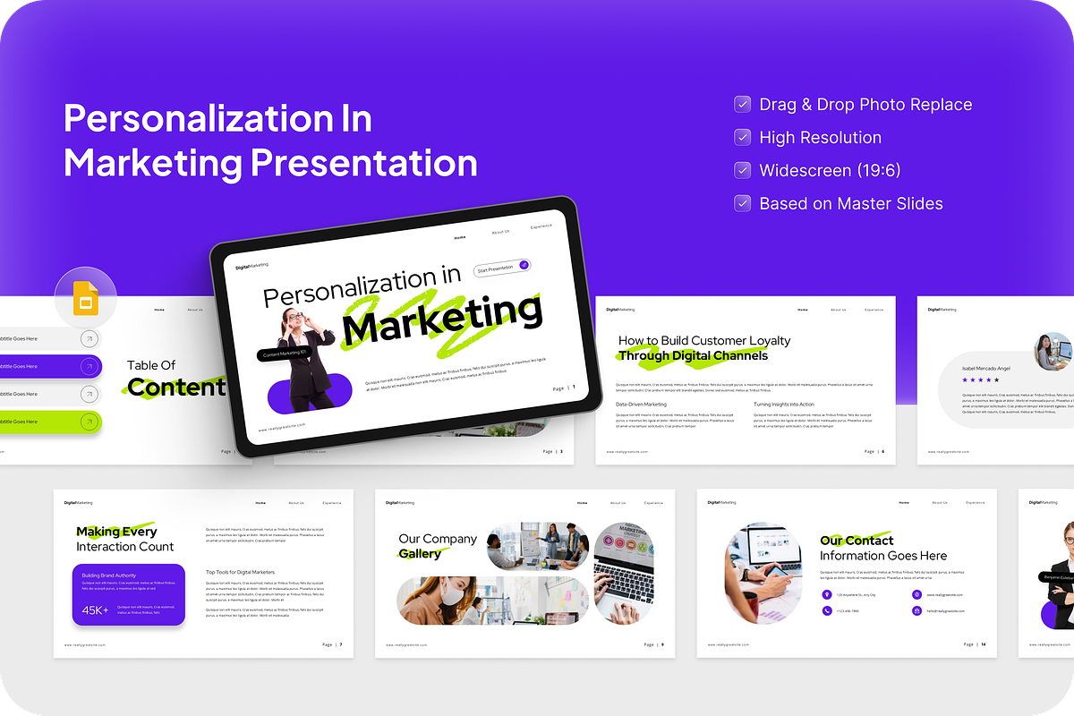 Digital Marketing Google Slides, a Presentation Template by Annora Studio (Photo 1 of 5)