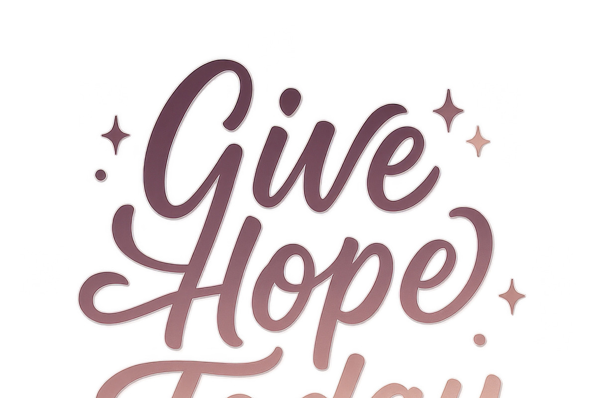 Calligraphy with message Give hope t, an Illustration by Dvoevnore photos