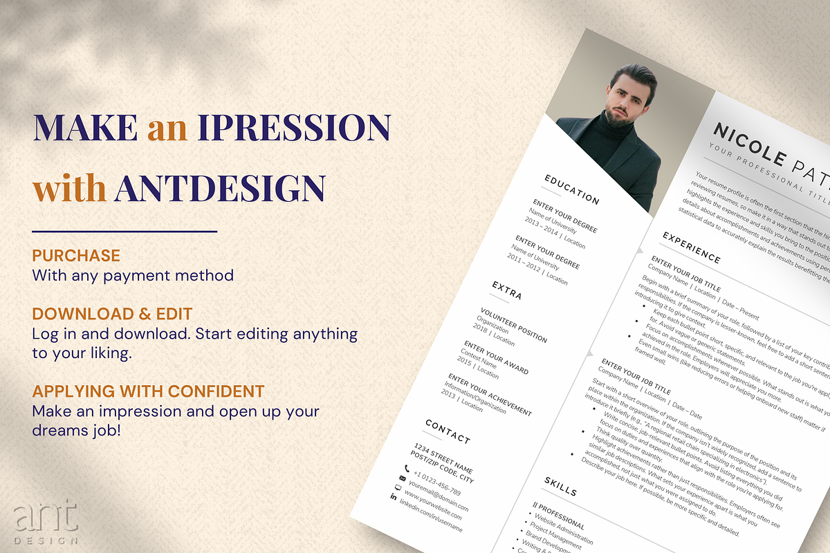 Professional Resume Template, a Resume Template by AntDesignStudio (Photo 9 of 9)