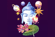 Watercolor buddha, an Illustration by Steshnikova (Thumbnail 7 of 8)