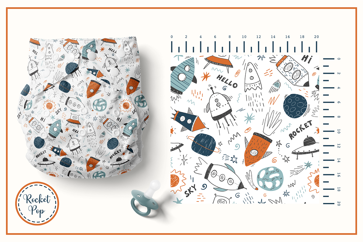 Rocket Pop - Seamless Patterns Set, a Pattern Graphic by Cuteanny Design (Photo 7 of 8)