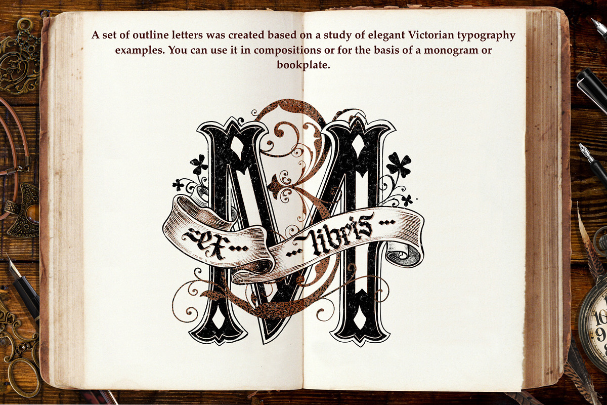 Victorian Lettering Creator Kit, a Brush Add-On by Letter Elfa Studio (Photo 10 of 13)