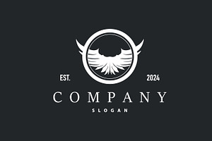 Black silhouette animal wing logo, a Branding & Logo Template by Maylianaw28
