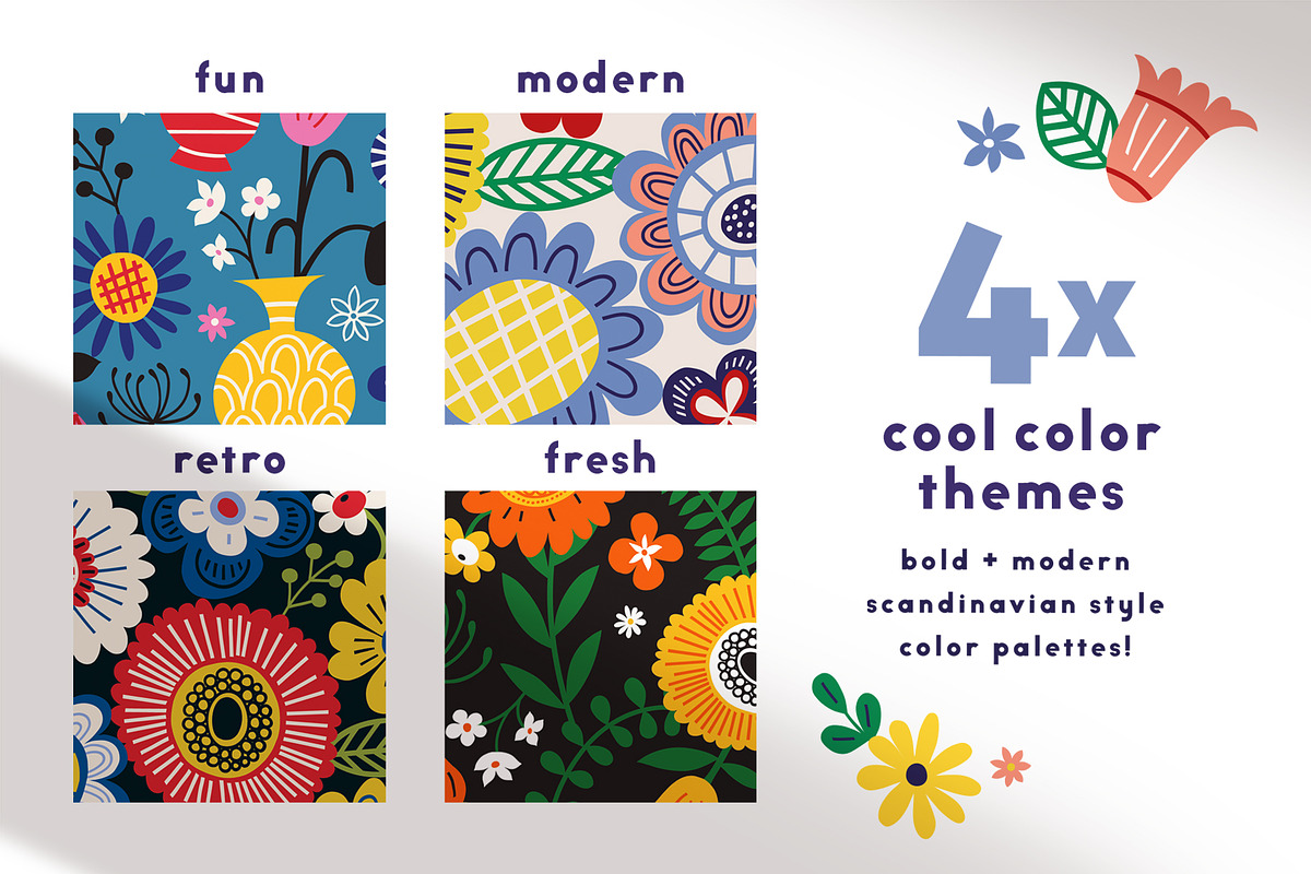 Folky Florals Patterns & Graphics, a Pattern Graphic by rouxsupplyco (Photo 7 of 13)