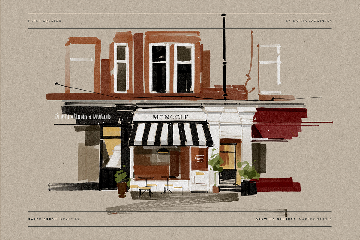 Paper Texture Procreate Brush Bundle, a Brush Add-On by Katsia Liat (Jazwinska) (Photo 6 of 12)