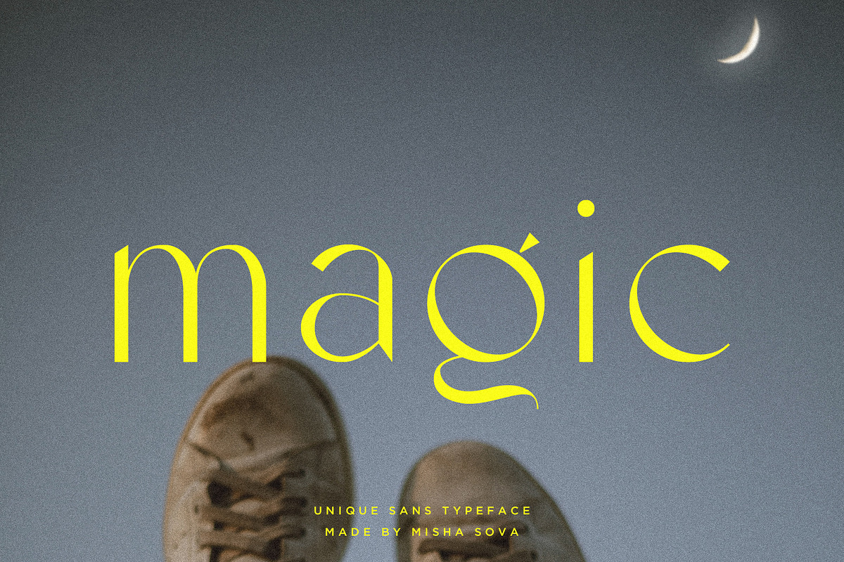 magic - unique sans serif, a Sans Serif Font by Misha Sova (Photo 1 of 11)