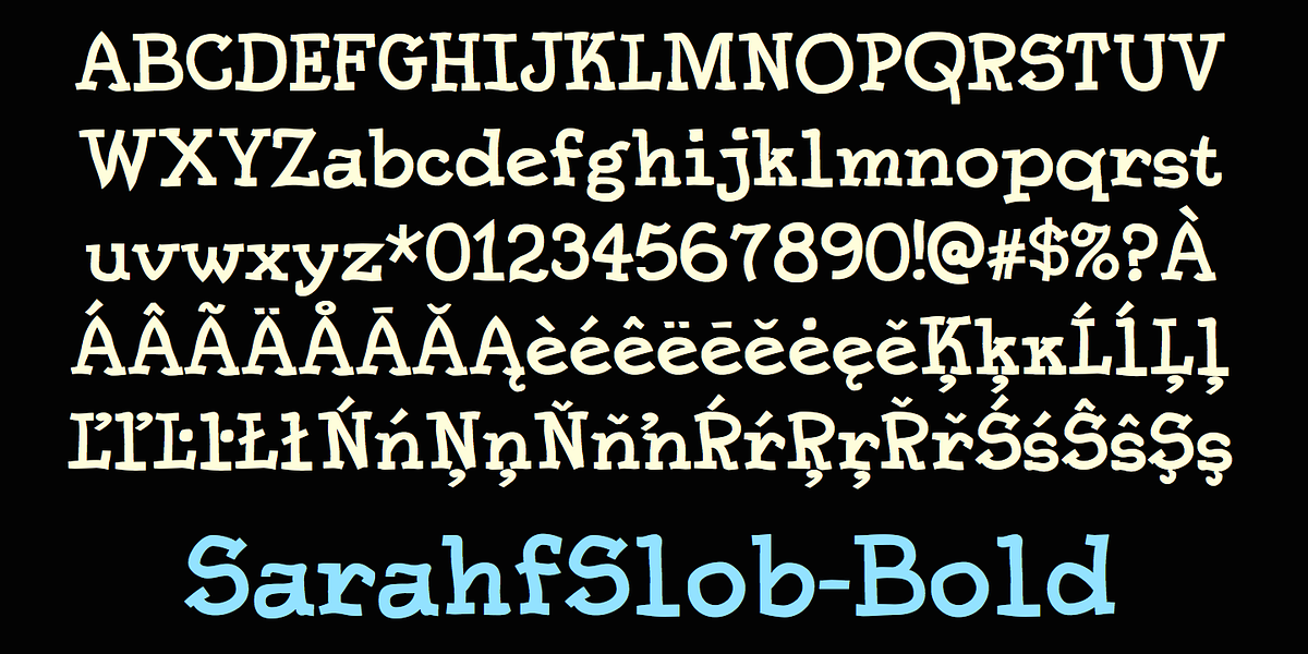 SarahfSlob, a Slab Serif Font by Ingrimayne Type (Photo 10 of 11)