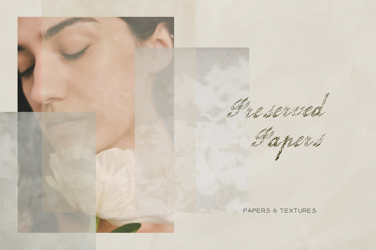 Soft Vellum Floral Paper Textures, a Background Graphic by Laras Wonderland (Photo 9 of 11)