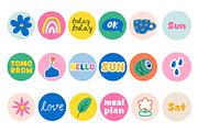 Dopamine Daily Planner Stickers, an Object Graphic by Zeukaa (Thumbnail 4 of 11)