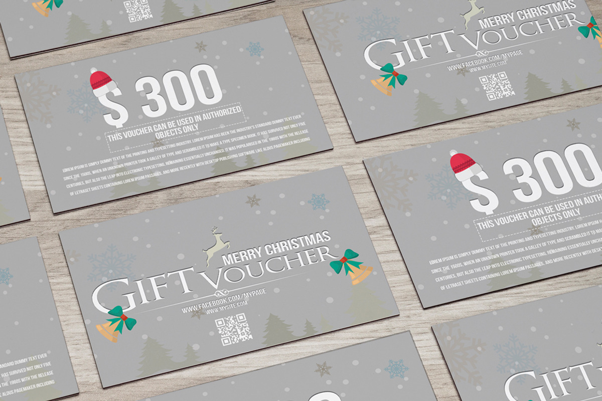 Christmas Gift Voucher, a Card Template by Konakchiev (Photo 4 of 5)