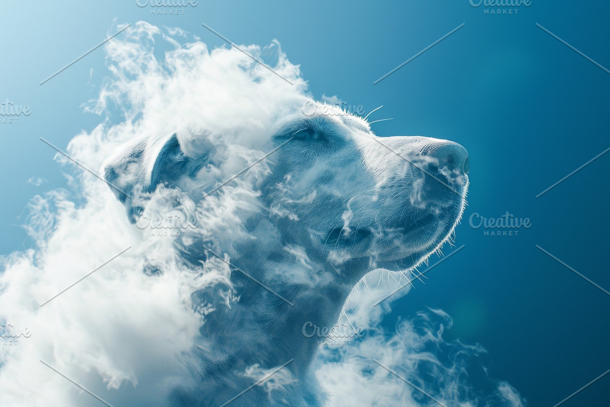 90 Clouds animals against a blue sky, an Animal Illustration by Handmadefont (Photo 51 of 64)