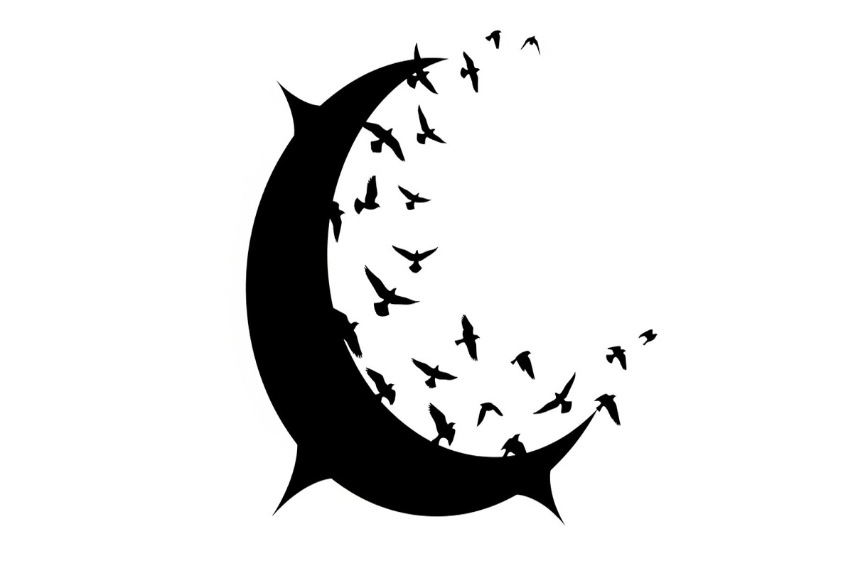 Flying Birds Moon SVG Bundle, an Illustration by yasushie (Photo 14 of 31)