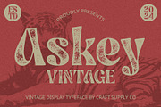 Askey Vintage, a Sans Serif Font by Craft Supply Co. (Thumbnail 1 of 8)