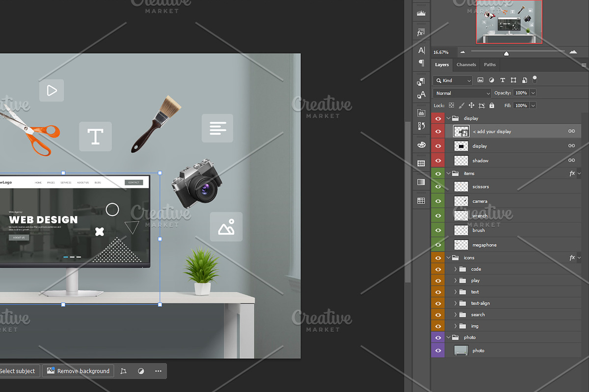 Web Design Toolset Mockup, a Device Mockup by RSplaneta (Photo 2 of 2)