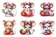Minnie Animals Mouse Strawberry Clip, an Illustration by SinaCreation (Thumbnail 2 of 5)