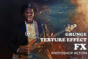 Grunge Texture Effect FX Ps Action, a Brushes & More by Studio Retouch