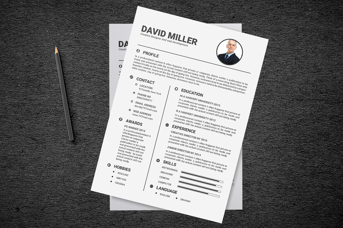Resume Template | CV + Cover Letter, a Resume Template by designvillage (Photo 11 of 13)
