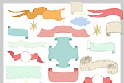 Vintage Ribbons Vector Collection, a Graphic by KsanasK.Art (Thumbnail 4 of 4)