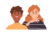 Face avatars of couples, friends set, a Person Illustration by Good Studio (Thumbnail 6 of 16)