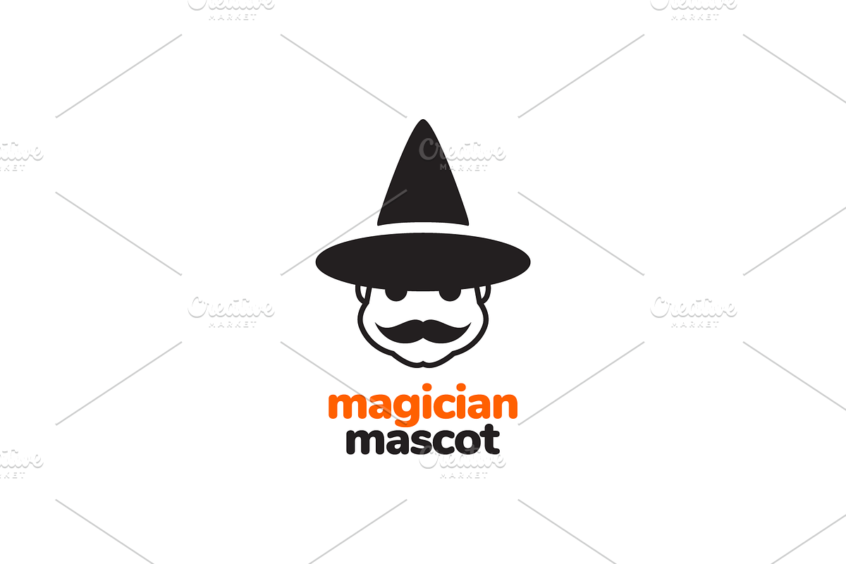 magic boy head logo design flat, a Branding & Logo Template by devastd