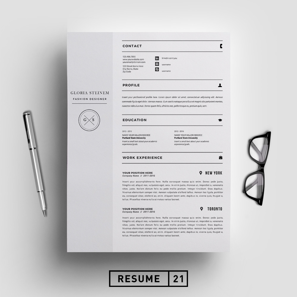 Resume Template / CV Template, a Resume Template by Resume21