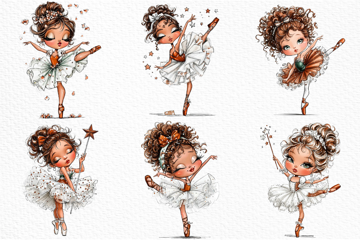 Whimsical Ballerina Girl, an Illustration by Craft Nest (Photo 4 of 6)