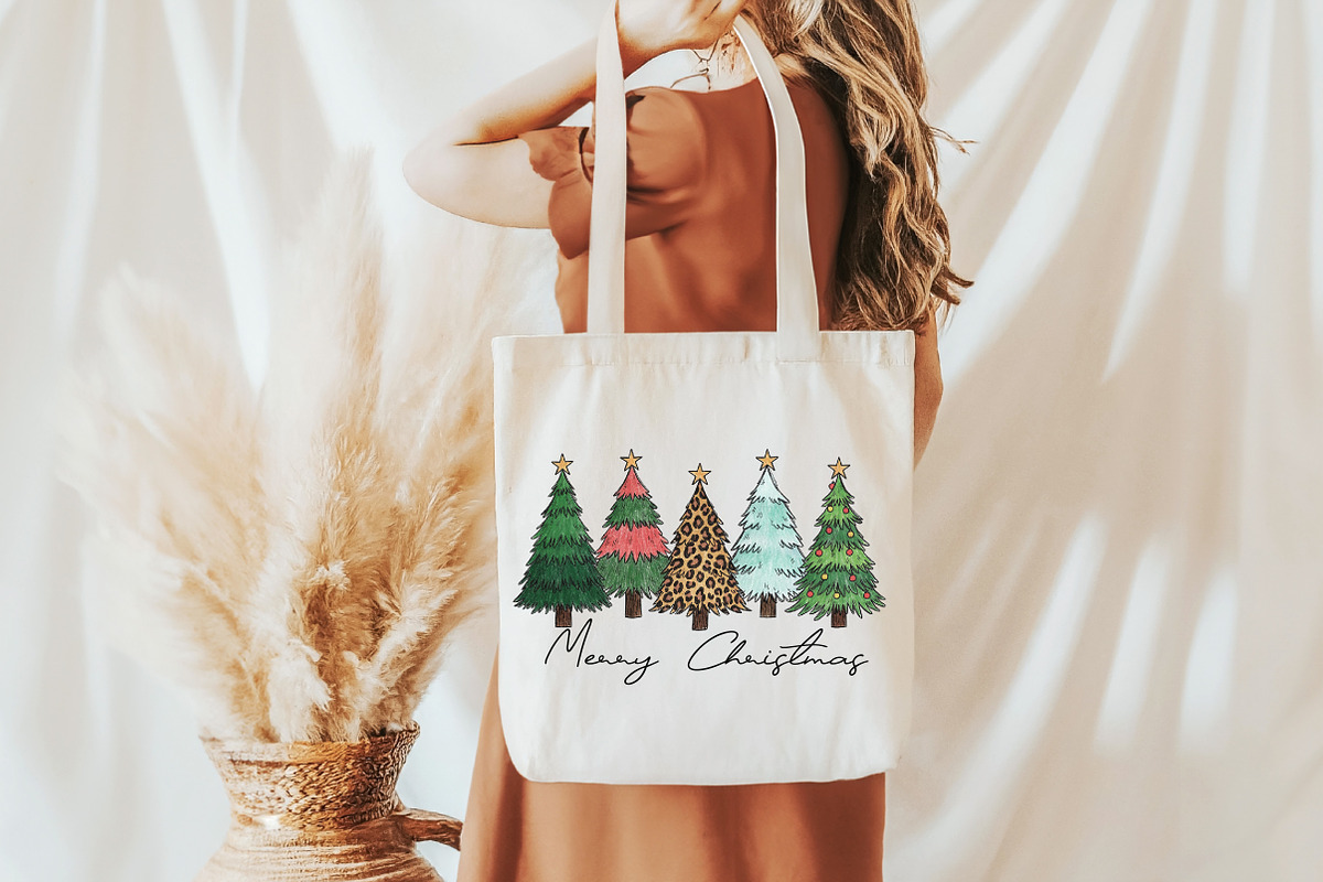 Watercolor Merry Christmas Tree PNG, an Illustration by Libby Wishes (Photo 2 of 5)