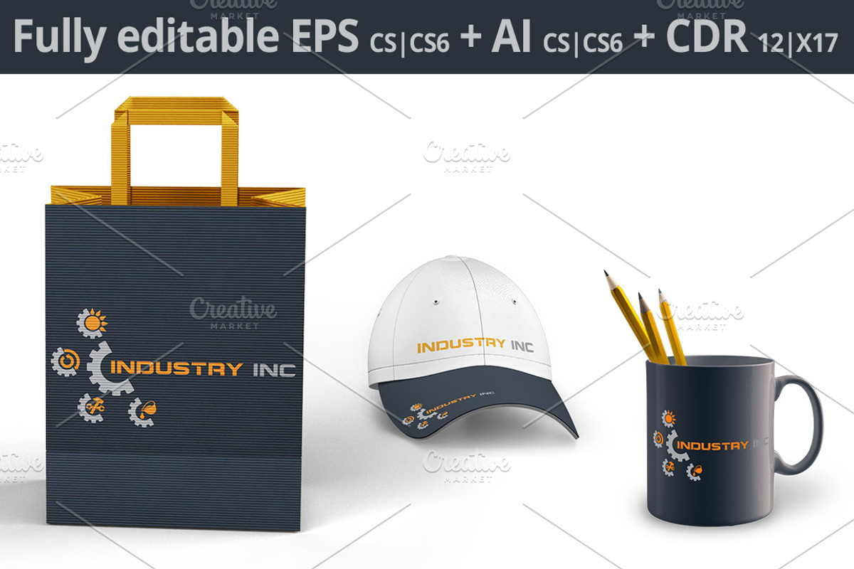 Industry Logo Template, a Branding & Logo Template by Designoo (Photo 2 of 6)