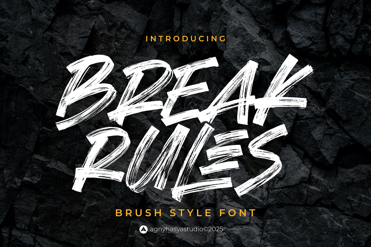 Break Rules, a Handwritten Font by agnyhasyastudio (Photo 1 of 13)