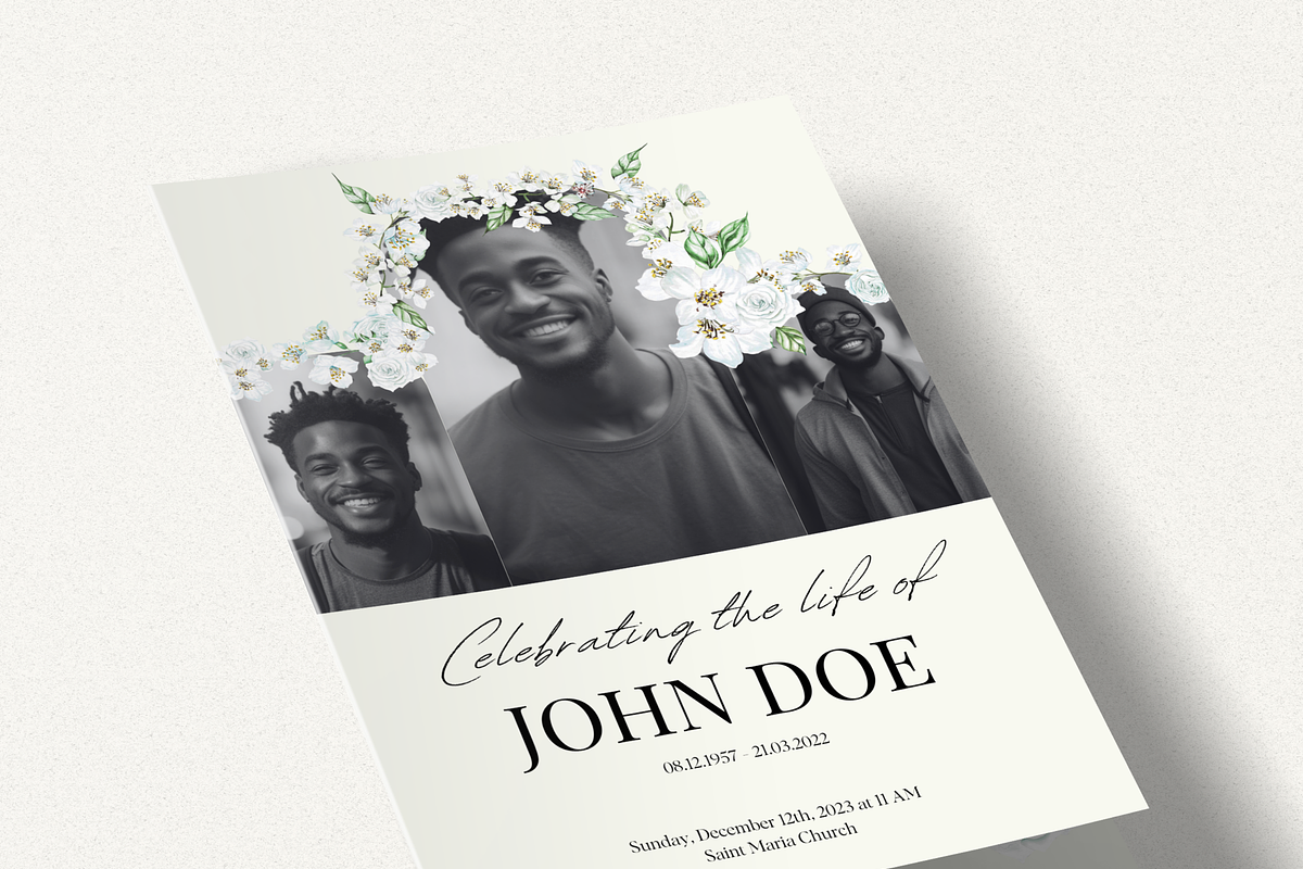 Funeral Program Template Set I Canva, an Invitation Template by The Social Stuff (Photo 9 of 11)