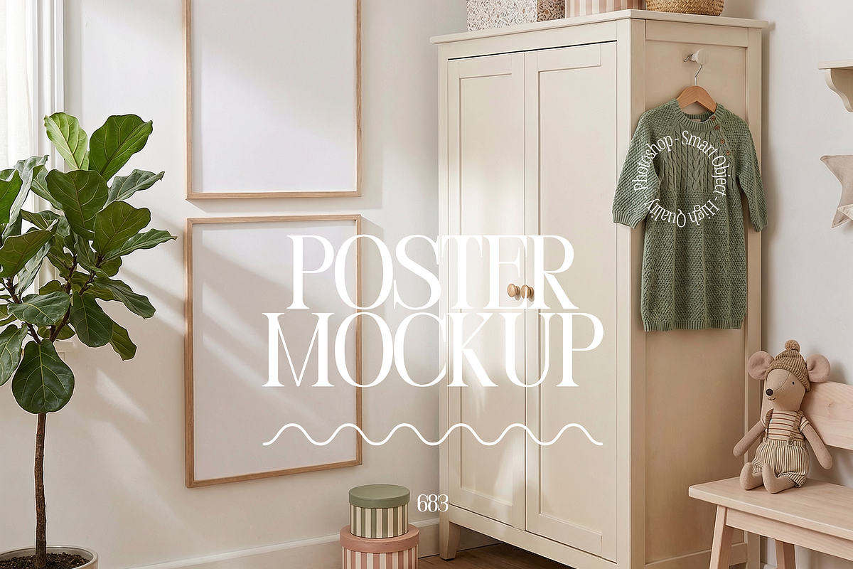 Two Frame Mockup For Nursery Art, a Mockup by First Impression Mockups (Photo 1 of 4)