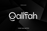 Qalifah | Modern Sans Serif, a Sans Serif Font by Muntab_Art (Thumbnail 1 of 10)
