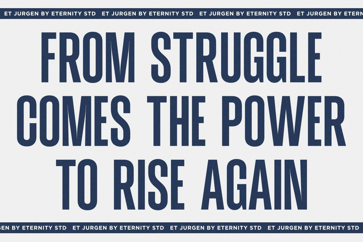 ET Jurgen -New Modern Condensed Font, a Sans Serif Font by Eternity Studio (Photo 9 of 12)