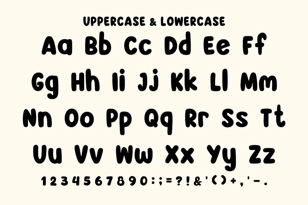 Sweet Mellow - Cute Rounded Font, a Sans Serif Font by KiddoGlyphs Studio (Photo 6 of 6)