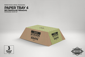 Paper Tray 100x62x42mm Mockup