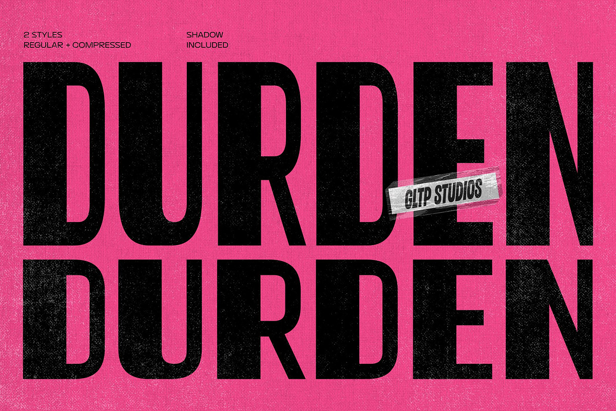 DURDEN — TYPE WITH AN ATTITUDE, a Sans Serif Font by Glowtype (Photo 1 of 10)