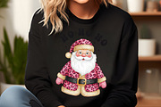 Pink Leopard Glitter Santa PNG, an Illustration by SinaCreation (Thumbnail 6 of 7)