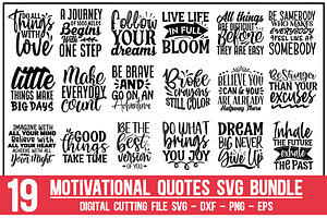 Motivational Quotes SVG Bundle